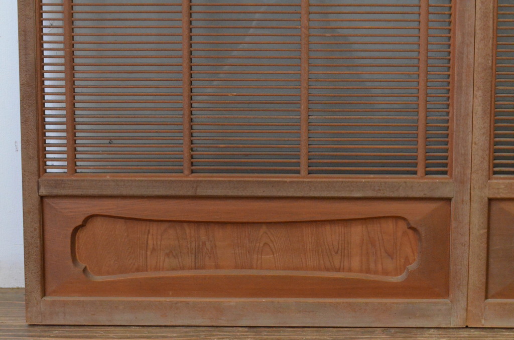 アンティーク建具 古いお屋敷で使われていた神棚引き戸2枚セット(ガラス戸、窓)(R-065306) | ラフジュ工房