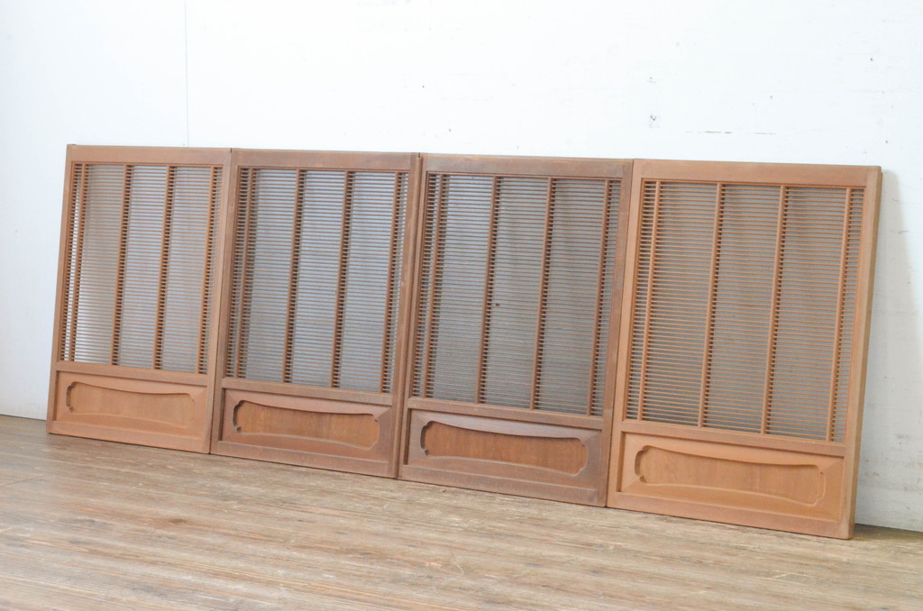 アンティーク建具 古いお屋敷で使われていた神棚引き戸4枚セット(ガラス戸、窓)(R-065308) | ラフジュ工房