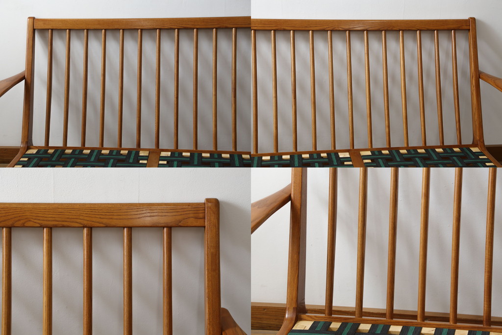 中古　美品　希少な廃番品　ACME Furniture(アクメファニチャー)　DELMAR(デルマー)　使い込まれた本革(レザー)がヴィンテージスタイルによく馴染む3人掛けソファ(三人掛けソファ、3P、トリプルソファ)(定価約30万円)(R-081448)
