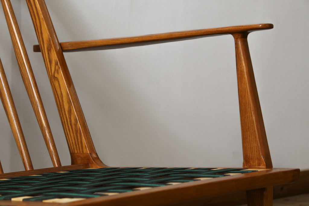 中古　美品　希少な廃番品　ACME Furniture(アクメファニチャー)　DELMAR(デルマー)　使い込まれた本革(レザー)がヴィンテージスタイルによく馴染む3人掛けソファ(三人掛けソファ、3P、トリプルソファ)(定価約30万円)(R-081448)