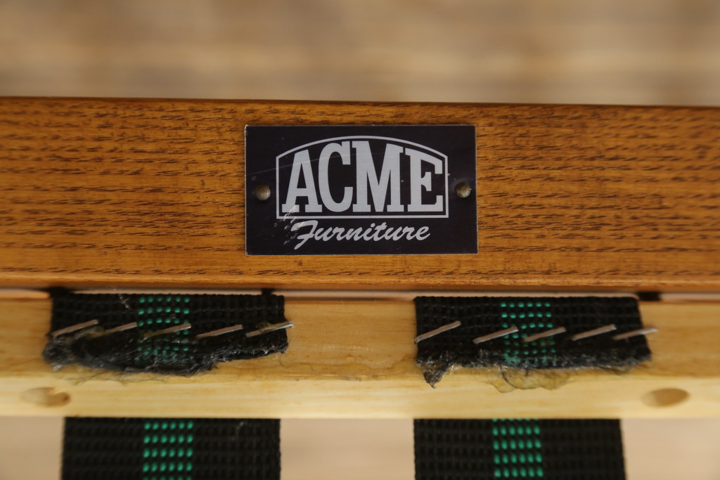 中古　美品　希少な廃番品　ACME Furniture(アクメファニチャー)　DELMAR(デルマー)　使い込まれた本革(レザー)がヴィンテージスタイルによく馴染む3人掛けソファ(三人掛けソファ、3P、トリプルソファ)(定価約30万円)(R-081448)