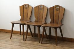 ヴィンテージ家具　イギリスビンテージ　ERCOL(アーコール)　フープバック　布張り座面のウィンザーチェア(ダイニングチェア、ワークチェア、椅子、ウインザーチェア)(3)