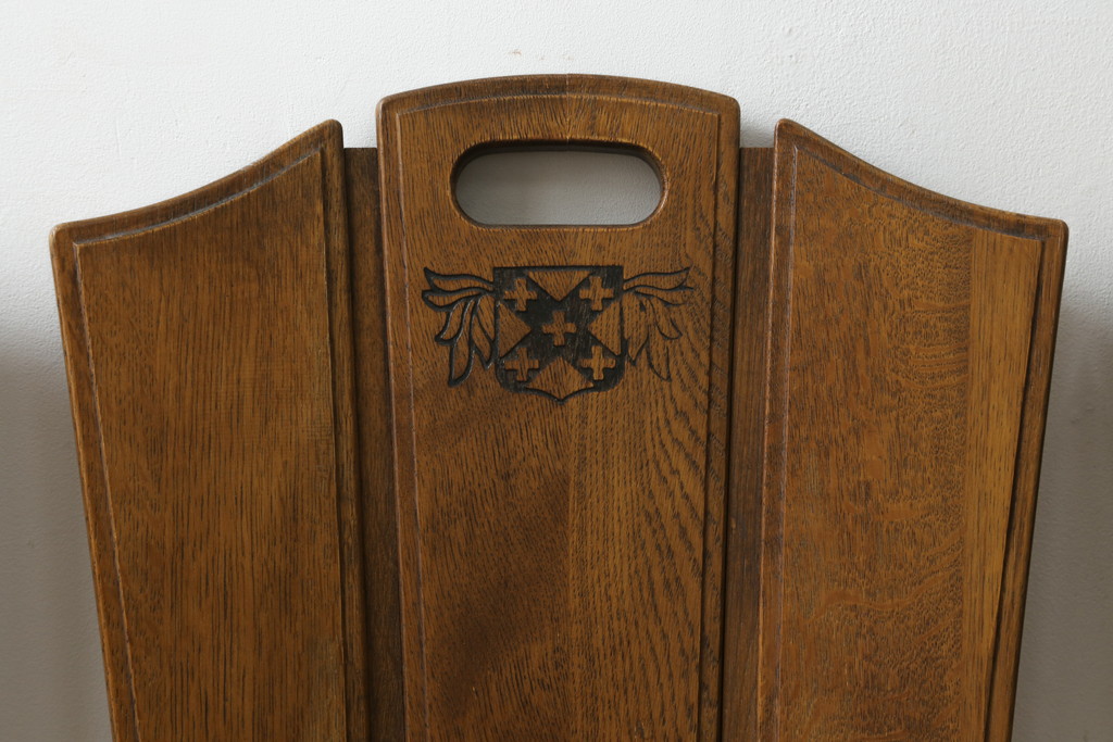 中古　希少な絶版品!!　カリモク家具(karimoku)　ルスティック(RUSTIC)　オーク材　カントリースタイルの空間づくりにおすすめなダイニングチェア3脚セット(板座チェア、椅子、イス、バラ売り可能)(R-075947)