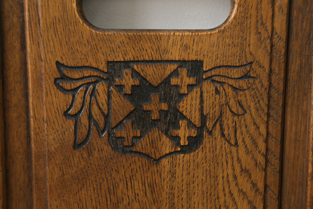 中古　希少な絶版品!!　カリモク家具(karimoku)　ルスティック(RUSTIC)　オーク材　カントリースタイルの空間づくりにおすすめなダイニングチェア3脚セット(板座チェア、椅子、イス、バラ売り可能)(R-075947)