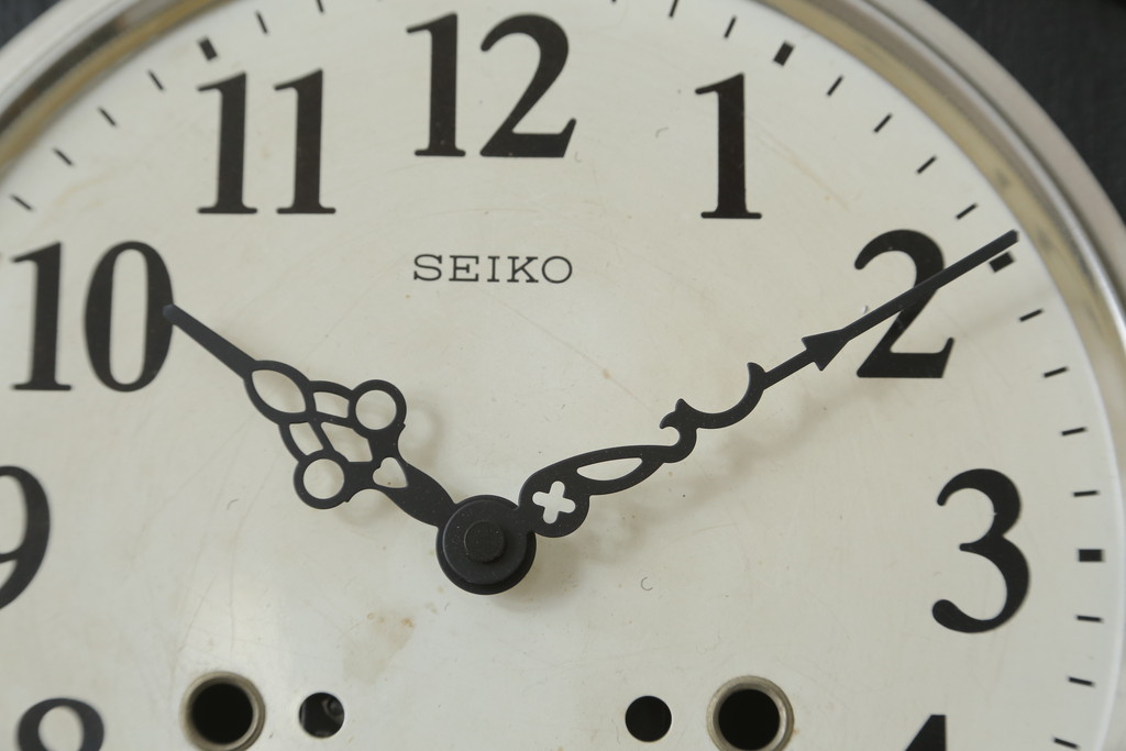 和製アンティーク　精工舎(SEIKOSHA、セイコー)　30DAY　シンプルなカレンダー機能付き振り子時計(柱時計、古時計、掛け時計)(R-078916)
