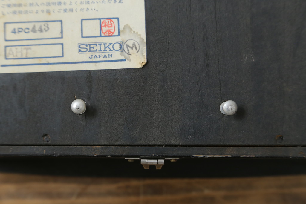 和製アンティーク　精工舎(SEIKOSHA、セイコー)　30DAY　シンプルなカレンダー機能付き振り子時計(柱時計、古時計、掛け時計)(R-078916)