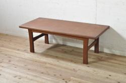 和製ビンテージ　青林製作所　チーク材　シンプルなデザインが取り入れやすいセンターテーブル(ローテーブル、リビングテーブル、ヴィンテージ)(R-074092)