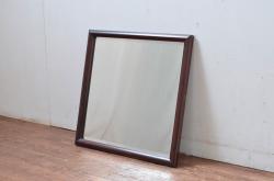 中古　美品　松本民芸家具　シンプルなデザインが取り入れやすいドレッサーのミラー1枚(鏡、姿見、壁掛け鏡、ウォールミラー)(R-08197)