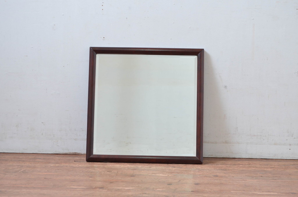 中古　美品　松本民芸家具　シンプルなデザインが取り入れやすいドレッサーのミラー1枚(鏡、姿見、壁掛け鏡、ウォールミラー)(R-08197)