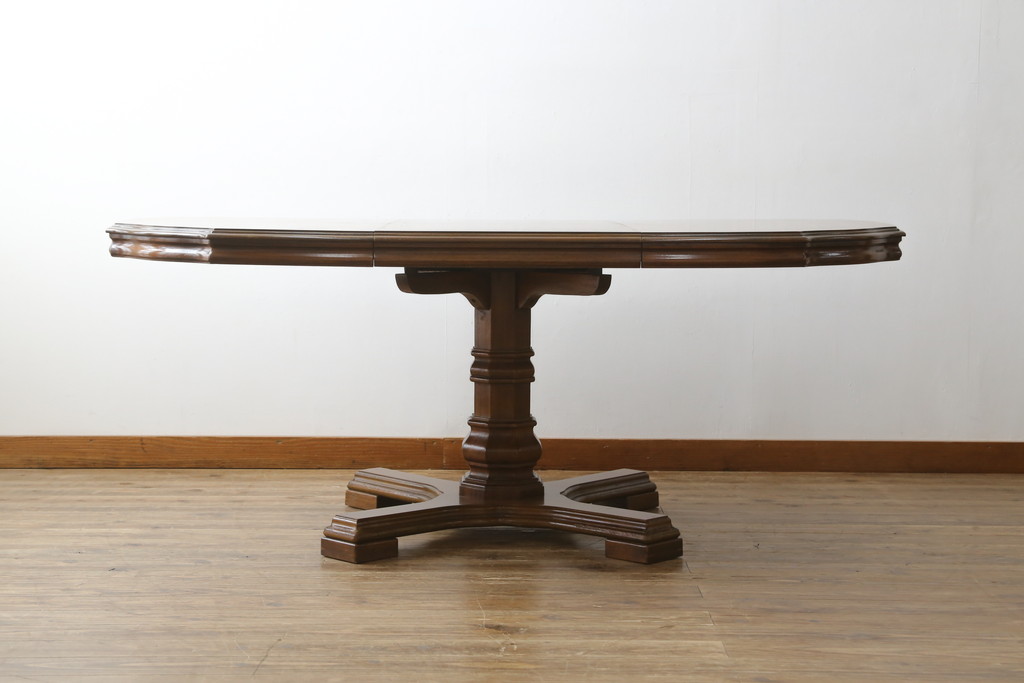中古　DREXEL HERITAGE(ドレクセルヘリテイジ)　Grand Villa(グランドヴィラ)　上品なデザインのエクステンションテーブル(ダイニングテーブル、拡張式テーブル、食卓、2人掛け、4人掛け、6人掛け)(定価約60万円)(R-066888)