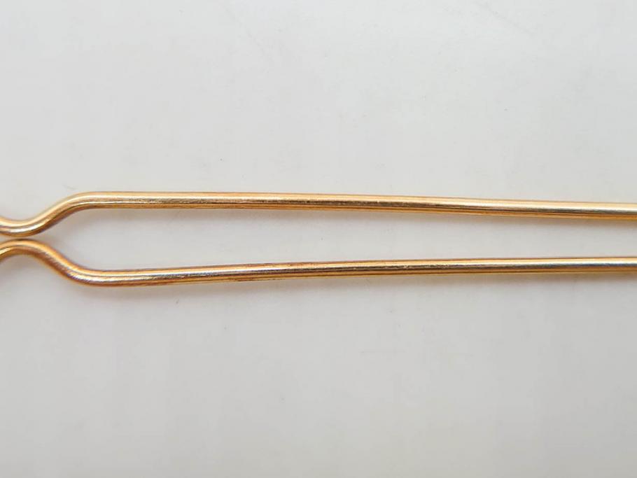 翡翠 K18 金 落ち着いた色合いが品のある雰囲気を醸し出す簪