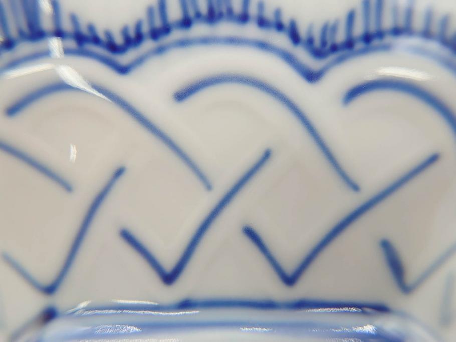 ビンテージ　希少　デンマーク　ROYAL COPENHAGEN(ロイヤルコペンハーゲン)　ブルーフルーテッド　フルレース　顔付き　1119　優雅なひとときを演出するティーポット(洋食器)(R-075912)