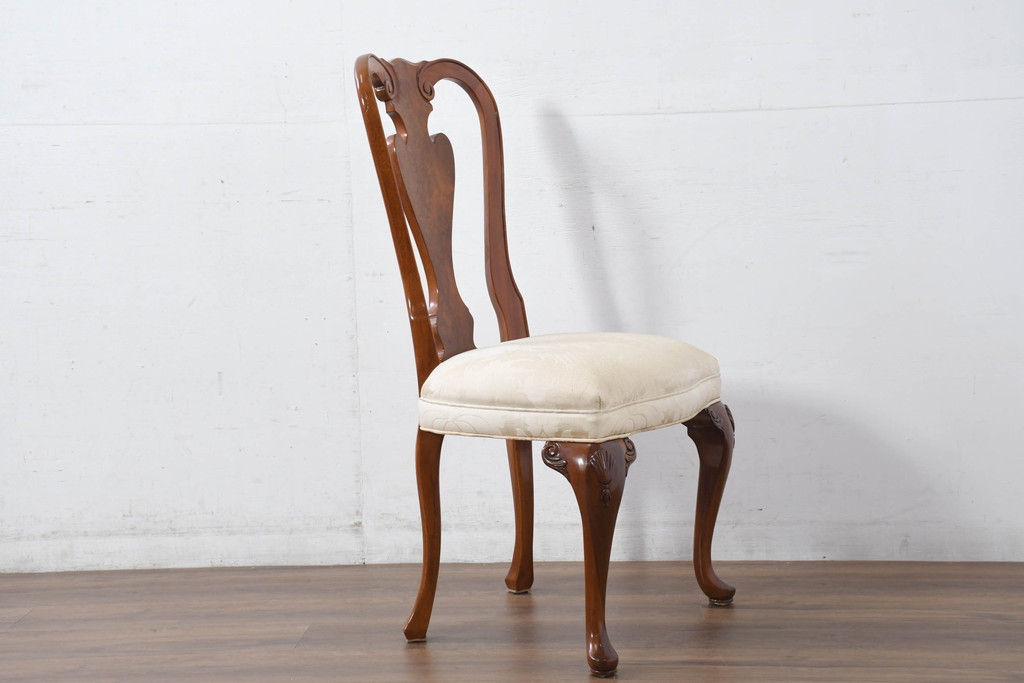 中古　美品　最高級アメリカ家具ブランド　JOHN WIDDICOMB(ジョン・ウィディコム)　マホガニー材　格式高い空間を演出するダイニングチェア6脚セット(アームレスチェア、ダイニングチェア、椅子、イス、バラ売り可能)(定価6脚で約144万円)(R-081917)