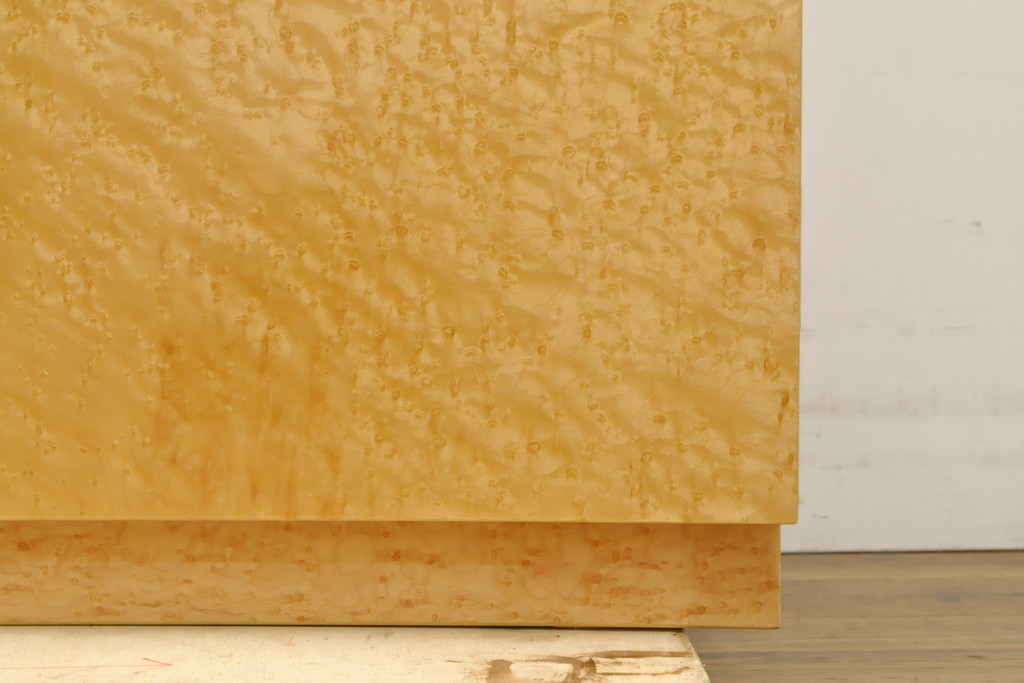 中古　ほぼ新品　超美品　松創(MATSUSO)　エルテ　高級感あふれる大人の空間づくりにオススメのバーズアイキャビネット(定価約260万円)(収納棚、戸棚、ワインキャビネット、バーキャビネット)(R-057392)