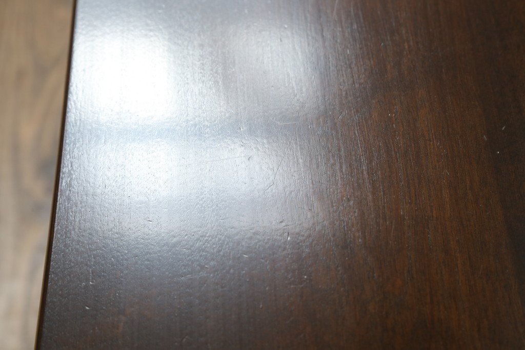 中古　美品　松本民芸家具　深みのある色合いが美しいスツールテーブル(ベンチ、長椅子、板座チェア、椅子、イス)(定価約14万円)(R-070539)