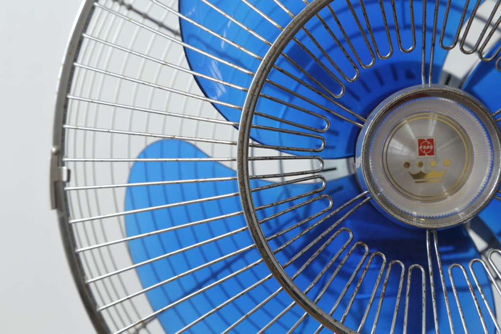 レトロ雑貨　激レア!!　松下電器産業　大型　F-35VG　ナショナル扇風機　箱付き(National、ELECTRIC FAN、3枚羽)(R-075044)