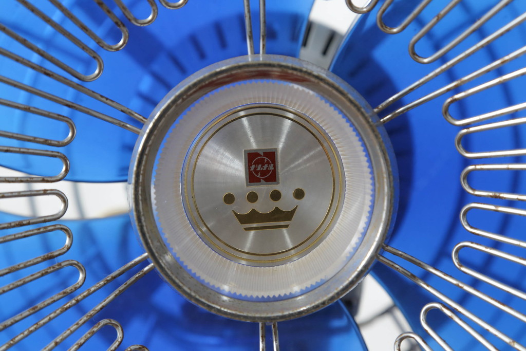レトロ雑貨　激レア!!　松下電器産業　大型　F-35VG　ナショナル扇風機　箱付き(National、ELECTRIC FAN、3枚羽)(R-075044)