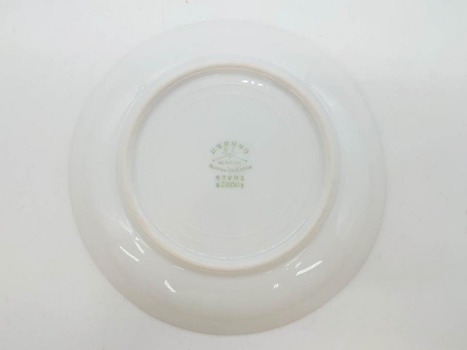 オールドノリタケ　NORITAKE　ヤジロベー印　ピンク　品よく可愛らしいカップ&ソーサー5客セット(花、金彩、C&S、日本陶器會社、洋食器)(R-082748)