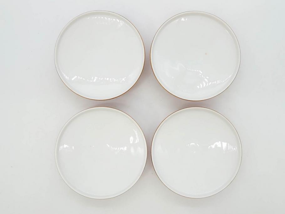 オールドノリタケ　NORITAKE　花唐草文　赤絵　金彩　3.2寸・3.7寸・4寸　食卓を華やかに彩る蓋付き茶碗4客&小鉢4客セット(器、どんぶり、深鉢、深皿、向付、マルキ印、和皿、和食器、三寸二分、三寸七分、四寸)(R-082749)