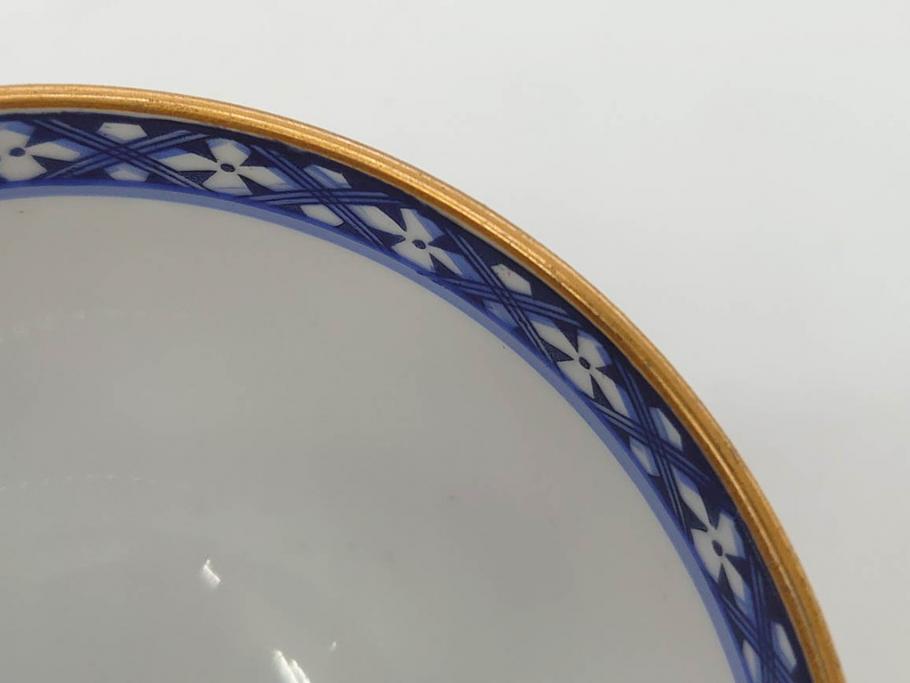 オールドノリタケ　NORITAKE　花唐草文　赤絵　金彩　3.2寸・3.7寸・4寸　食卓を華やかに彩る蓋付き茶碗4客&小鉢4客セット(器、どんぶり、深鉢、深皿、向付、マルキ印、和皿、和食器、三寸二分、三寸七分、四寸)(R-082749)