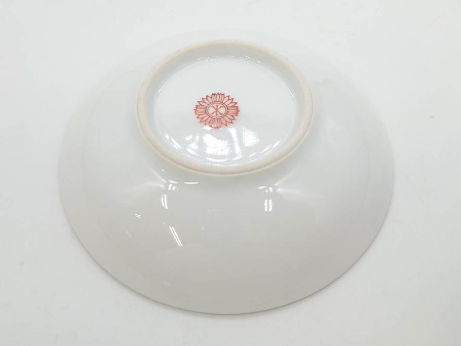 オールドノリタケ　NORITAKE　花唐草文　赤絵　金彩　2.3寸・3.2寸・5.1寸　食卓に映える鮮やかな色彩が魅力の皿10枚&小鉢4客セット(小皿、中皿、器、深鉢、深皿、向付、マルキ印、和皿、和食器、二寸三分、三寸二分、五寸一分)(R-082750)