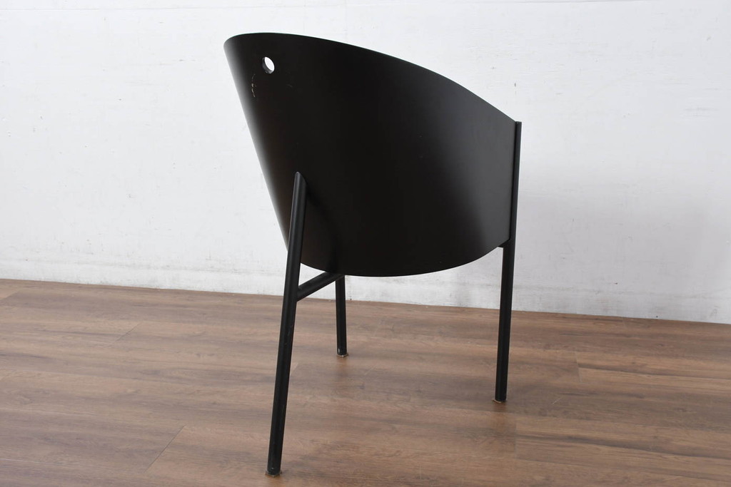 イタリアビンテージ　名作希少品!!　ドリアデ(Driade)　コステス(COSTES)　フィリップ・スタルク(Philippe Starck)デザイン　流線形のフォルムが美しいダイニングチェア2脚セット(椅子、イス、ヴィンテージ、バラ売り可能)(R-082289)
