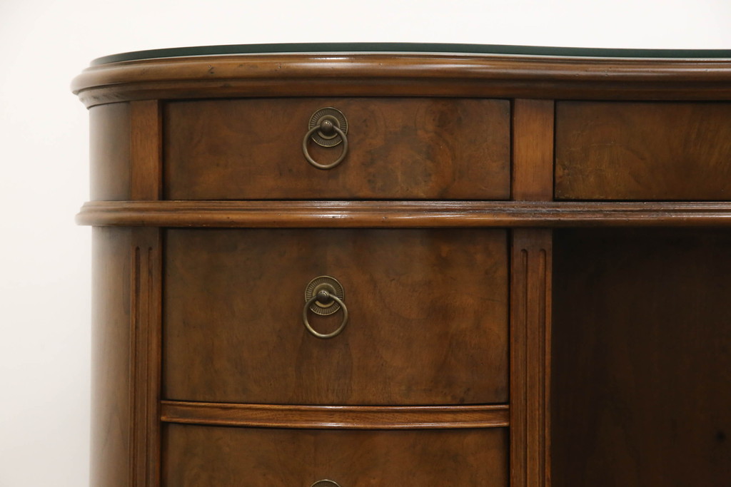 中古　DREXEL HERITAGE(ドレクセルヘリテイジ)　Cameo Classics(キャメオクラシックス)　高級感溢れるキドニーデスク(定価約170万円)(両袖デスク、机、在宅ワーク、在宅用ワークデスク、カウンターテーブル)(R-052437)