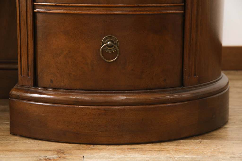 中古　DREXEL HERITAGE(ドレクセルヘリテイジ)　Cameo Classics(キャメオクラシックス)　高級感溢れるキドニーデスク(定価約170万円)(両袖デスク、机、在宅ワーク、在宅用ワークデスク、カウンターテーブル)(R-052437)