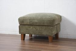 中古　美品!!　ACME Furniture(アクメファニチャー)　JETTY feather(ジェティ・フェザー)　肌触りの良いコーデュロイ生地のおしゃれなオットマン(フットスツール、腰掛け、椅子、イス)(定価約8万5千円)(R-082284)
