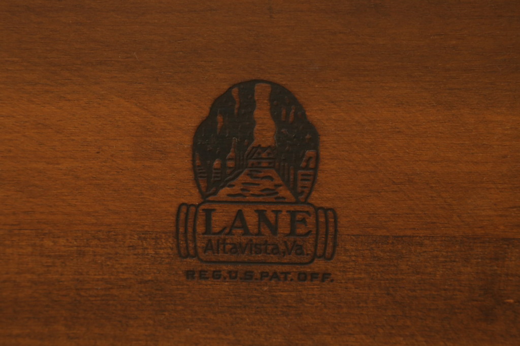 アメリカビンテージ　希少!!　LANE(レーン)　ユニークなデザインでアレンジが楽しい回転補助テーブル付きローテーブル(センターテーブル、リビングテーブル、ヴィンテージ)(R-072892)