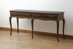 中古　美品　DREXEL HERITAGE(ドレクセルヘリテイジ)　上品な意匠が魅力的なコンソールテーブル(サイドテーブル、作業台)(R-060265)