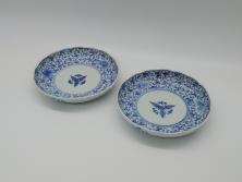 アンティーク雑貨　大正昭和初期　朱塗り　鶴蒔絵　お椀5客セット(木製漆器、和食器)(R-040554)