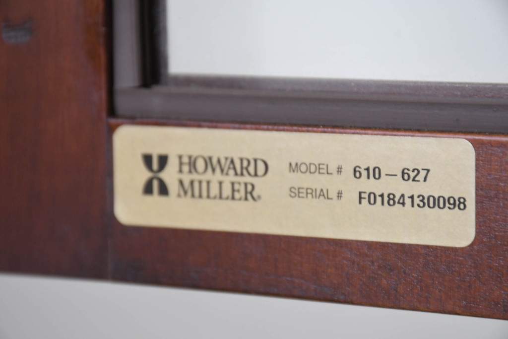 中古　高級時計ブランド　Howard Miller(ハワード ミラー)　Delaware(デラウェア)　チェリー材　月の満ち欠けを表示するムーンダイヤル付きのホールクロック(時計台、振り子時計、ディスプレイ)(定価約110万円)(R-082134)