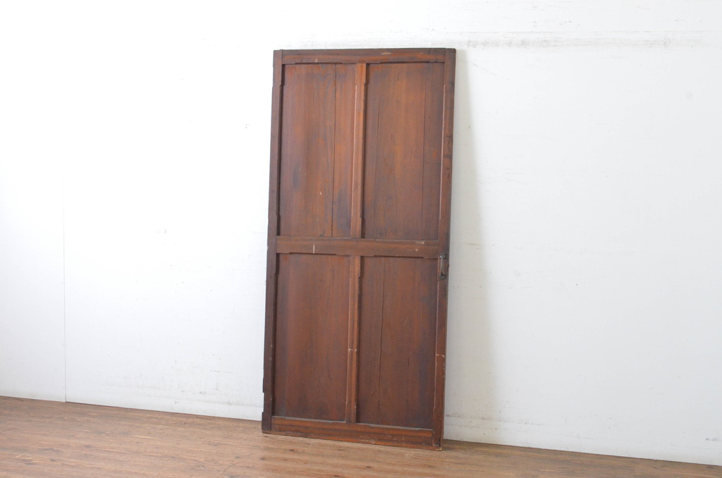 アンティーク建具　古い洋館の素朴な引き戸1枚(板戸)(R-064940)