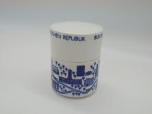 1960年代　レア　ドイツ　マイセン　Meissen　円形　蓋付き　ベルリンの街並みが描かれた小物入れ(筒型、蓋物、西洋陶磁器、BERLIN、HAUPTSTADT DER DEUTSCHEN DEMOKRATISCHEN REPUBLIK)(R-061793)