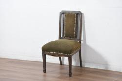 中古　富士ファニチア(富士ファニチュア、フジファニチュア、FUJI FURNITURE、富士ファニチャー)　布Aタイプ　北欧スタイルに活躍するオーク材製のアームレスチェア(定価約4万5千円)(ダイニングチェア、椅子)(R-047284)