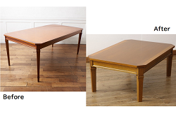 アンティーク　おしゃれなラタンカフェテーブル(藤家具・レトロ)(コーヒーテーブル、サイドテーブル、センターテーブル)