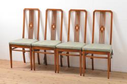 イギリスビンテージ　ERCOL(アーコール)　アザミの透かし彫りが上品な印象を与えるシスルバックチェア2脚セット(椅子、イス、板座チェア、ダイニングチェア、ウィンザーチェア、ウインザーチェア、ヴィンテージ、英国)(R-065622)