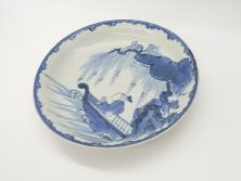 江戸期　古伊万里　大明嘉靖年製　花鳥図　色絵染付小皿2枚セット(R-045717)