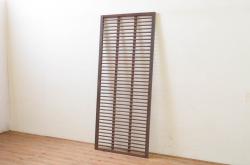 ペイント家具　シャビーシックな風合いのフィックス窓2枚セット(明かり取り、明り取り、はめ殺し窓、建具)(R-028011)