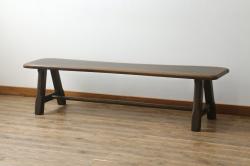 中古　美品　飛騨産業　PROVINCIAL(プロヴィンシャル・プロビンシャル)　素朴な風合いが温かみのあるトリッスルベンチ(長椅子、板座チェア、ダイニングベンチ、飾り台)(定価約24万円)(R-073274)