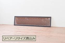和製アンティーク　希少品!一枚の絵画のようなデザインが魅力的なステンドグラス窓2枚セット(建具、引き戸、明り取り)(R-051253)