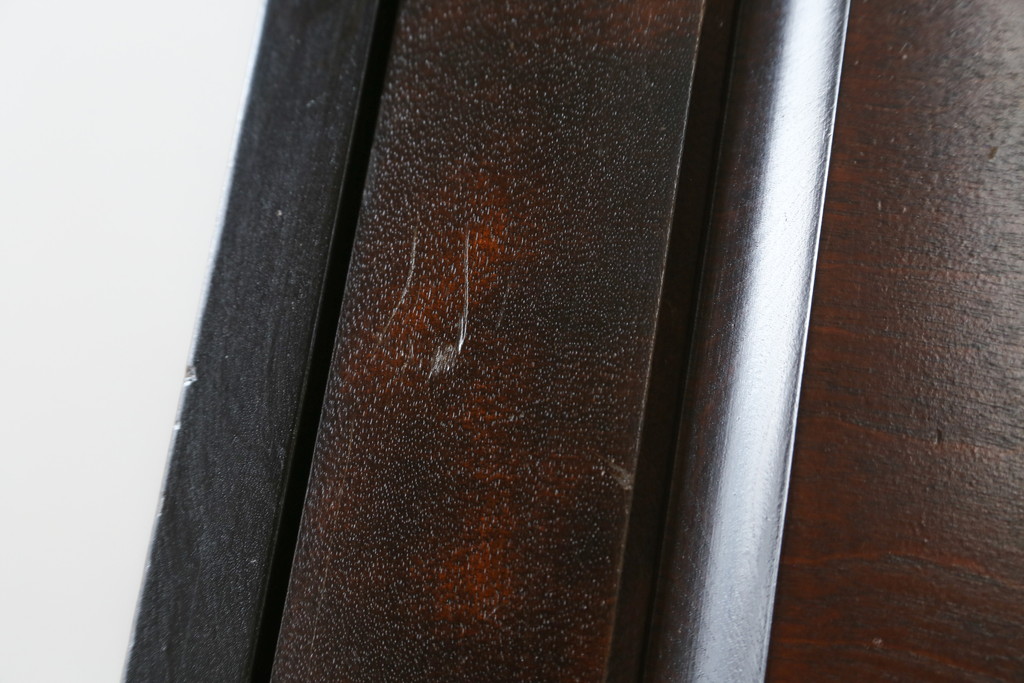 中古　北海道民芸家具　コンパクトで使い勝手の良いライティングビューロー(簿記机、ワークデスク、引き出し、サイドチェスト、在宅用、在宅ワーク用)(R-076426)
