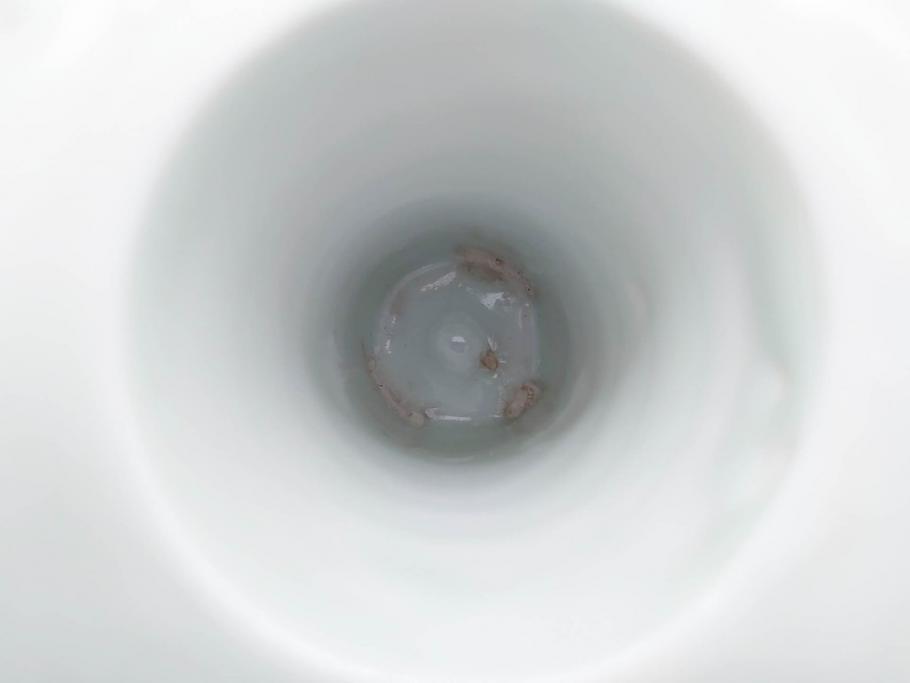 江戸期　古伊万里　染付　竹林七賢人図　細かな絵付けが見事な盃洗(杯洗、花鳥図、フルーツボウル、コンポート、高台皿、台鉢、和食器)(R-082757)