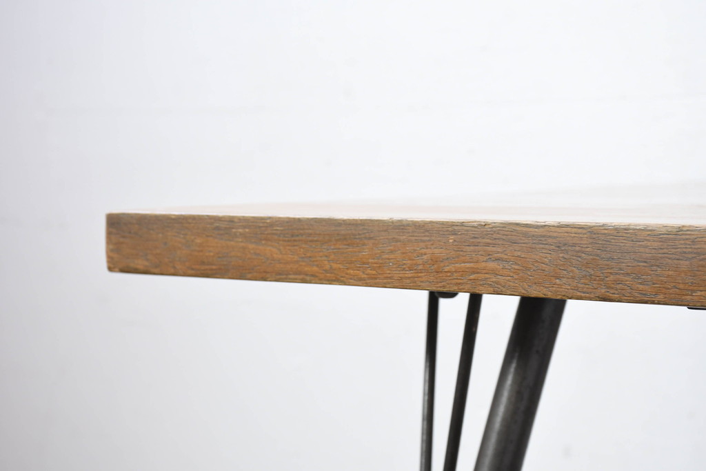 中古　Journal Standard Furniture(ジャーナルスタンダードファニチャー)　インダストリアルデザインがおしゃれなSens(サンク)ダイニングテーブル(4人掛け、食卓、作業台)(定価約91000円)(R-082123)
