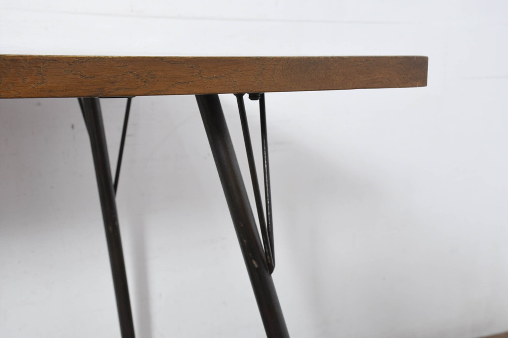 中古　Journal Standard Furniture(ジャーナルスタンダードファニチャー)　インダストリアルデザインがおしゃれなSens(サンク)ダイニングテーブル(4人掛け、食卓、作業台)(定価約91000円)(R-082123)