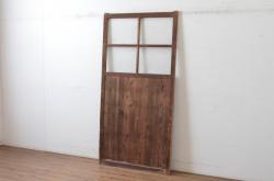 【オーダー注文・受注生産商品】ラフジュ工房オリジナル　大正ロマン風のレトロな雰囲気漂うガラスドア1枚(ガラス扉、建具)