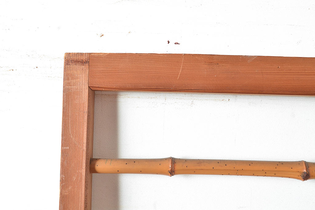アンティーク建具　風通し抜群!腰板の仕掛けが魅力の簀戸2枚セット(建具、簾戸、葭戸、夏障子、すど、葦戸)(R-048562)