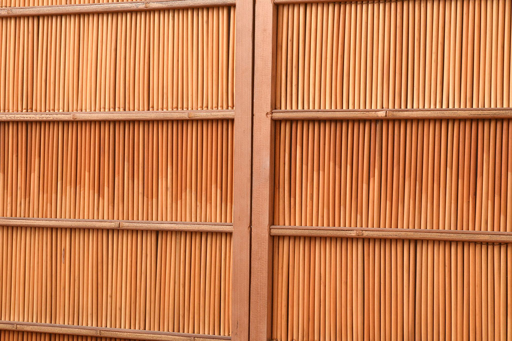 アンティーク建具　和の趣たっぷりの簀戸4枚セット(簾戸、葭戸、夏障子、すど、葦戸)(R-048235)