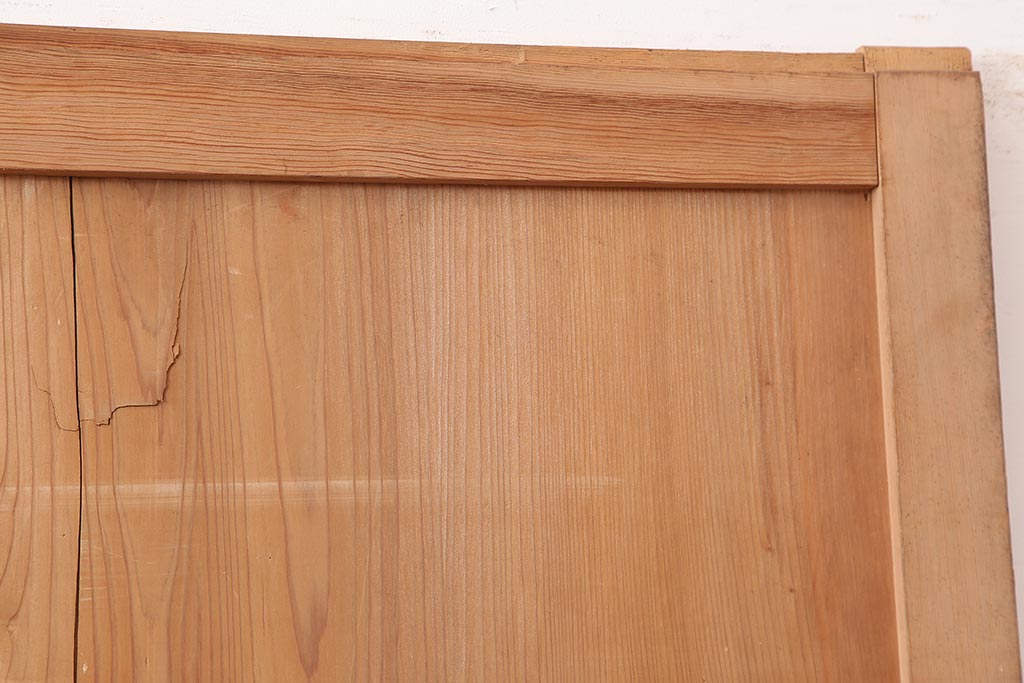 アンティーク建具　明治期　杉材一枚板　美しい杢目の板戸2枚セット(引き戸、建具)(R-045696)